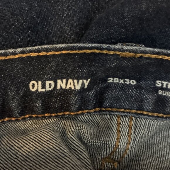 Old Navy Mens 28x30 Straight Built In Flex Jeans Blue Denim Stretch Casual - Picture 5 of 7